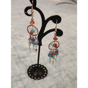 Spirit of Nature Dreamcatcher Earrings Multi-color